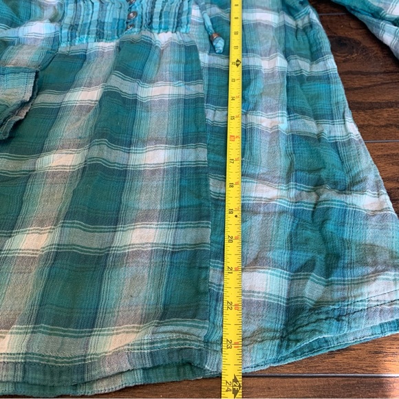 PRANA Women's Plaid Francine Top size Small - Picture 4 of 9